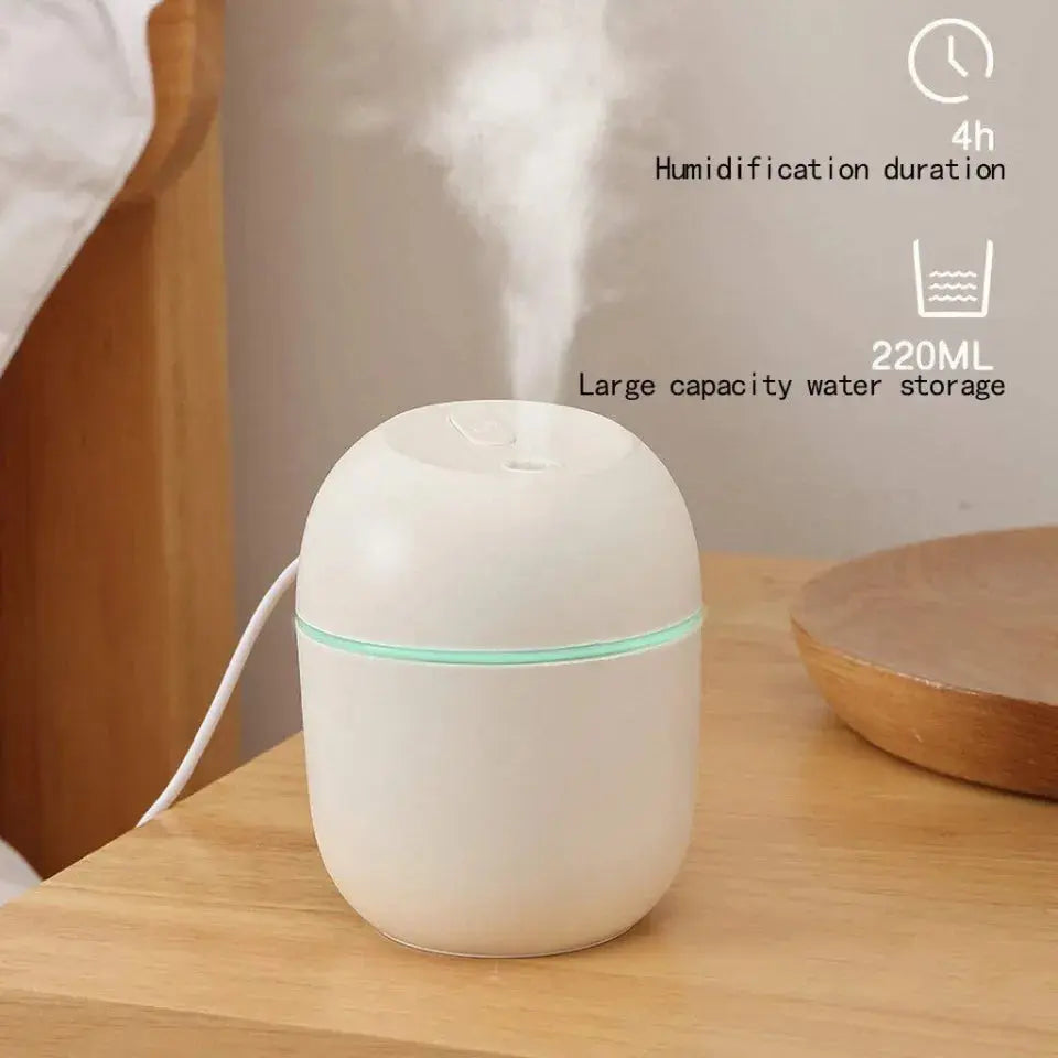 220ML Colourful Table Humidifier – Portable USB Air Diffuser with LED Lights ONUSY.com