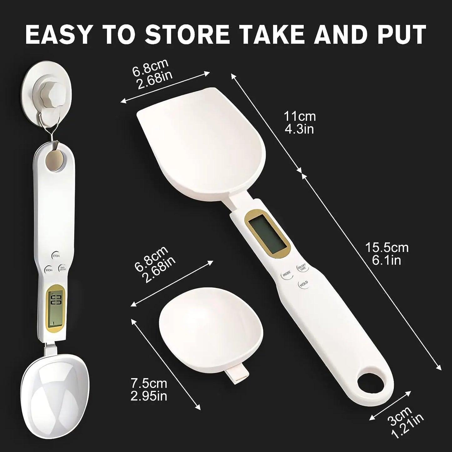 Digital Spoon Scale – Electronic Measuring Spoon with LED Display ONUSY.com