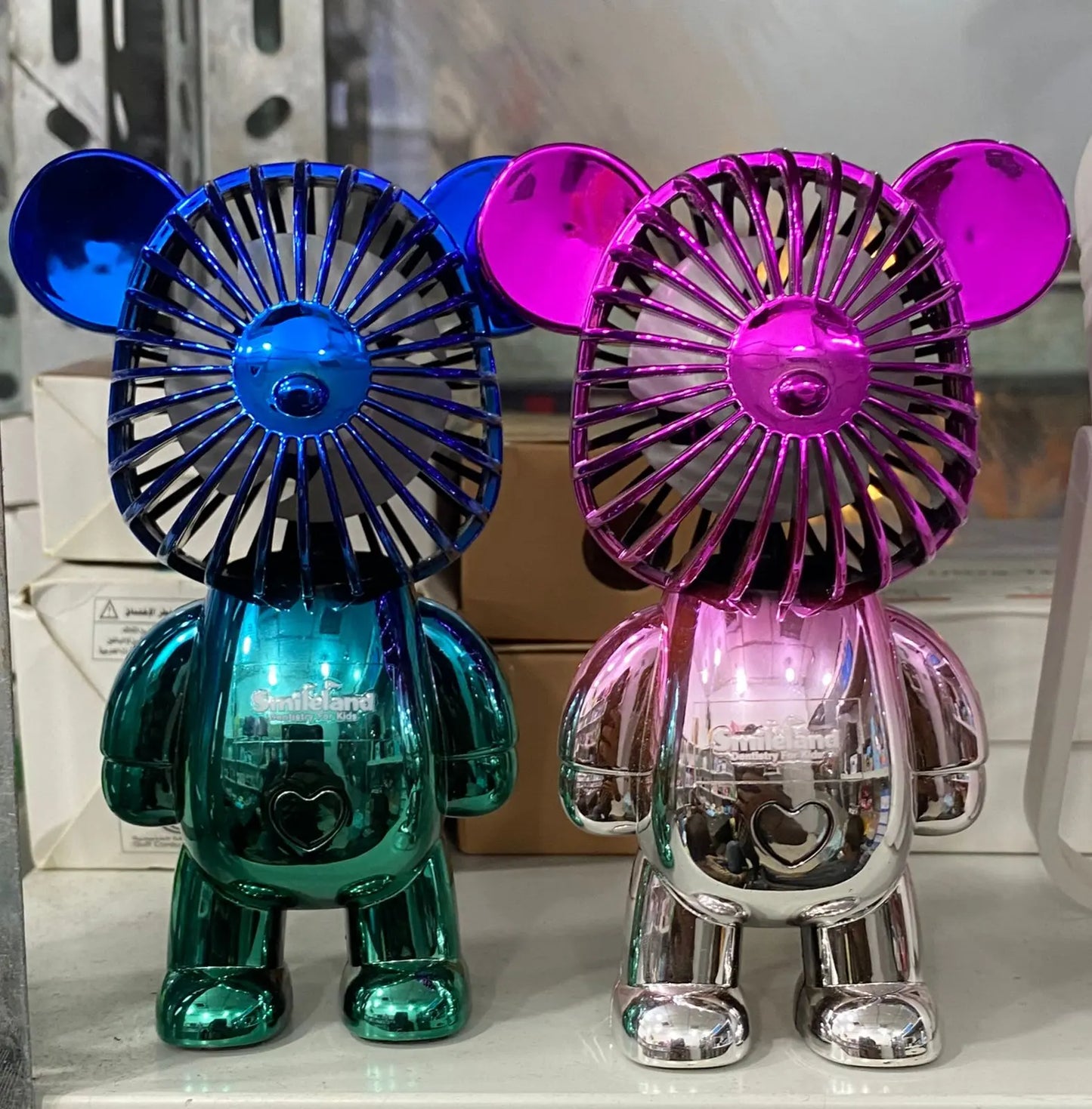 Rechargeable Mini Bear Fan – Portable Handheld USB Fan for Kids & Adults ONUSY.com