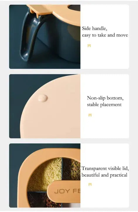 4 Grid masala box with spoon Kitchen Jar Storage Organizer ONUSY | Timeless Elegance