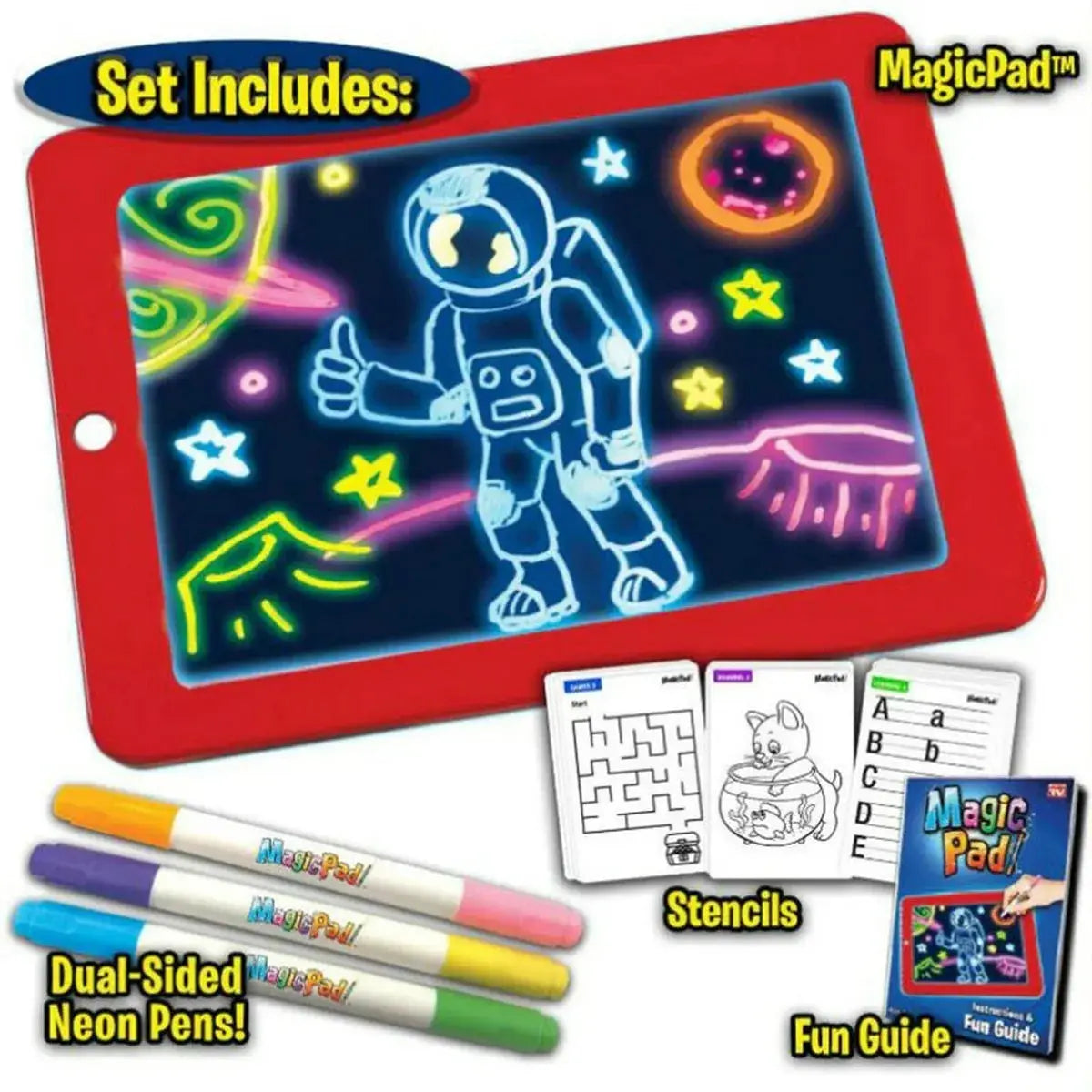 Magic Pad  3D Light Up Drawing Board Doodle Magic Glow Pad for Kids ONUSY