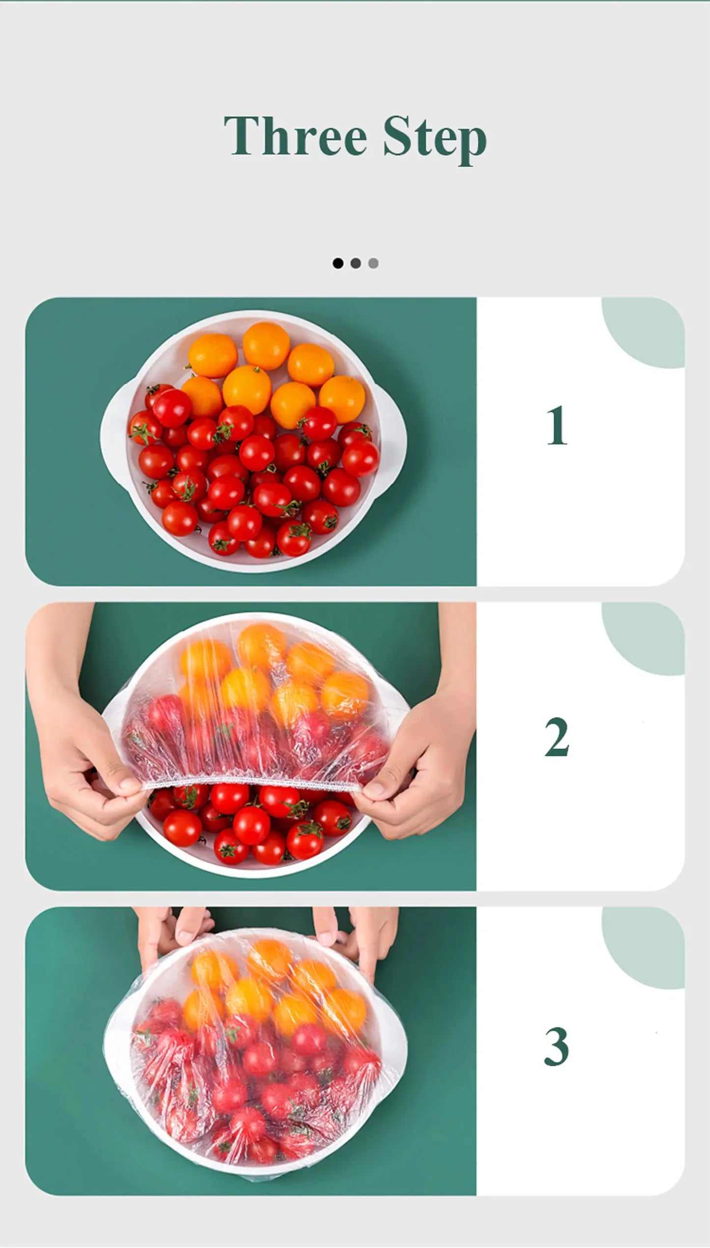 Disposable Food Cover, Transparent Cling Film Cover -100 Pcs ONUSY