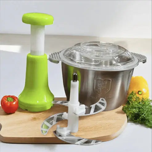 Manual Stainless Steel, Hand Push Chopper, Multifunctional 2L ONUSY