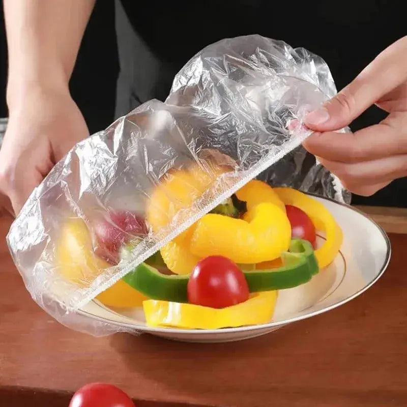 Disposable Food Cover, Transparent Cling Film Cover -100 Pcs ONUSY