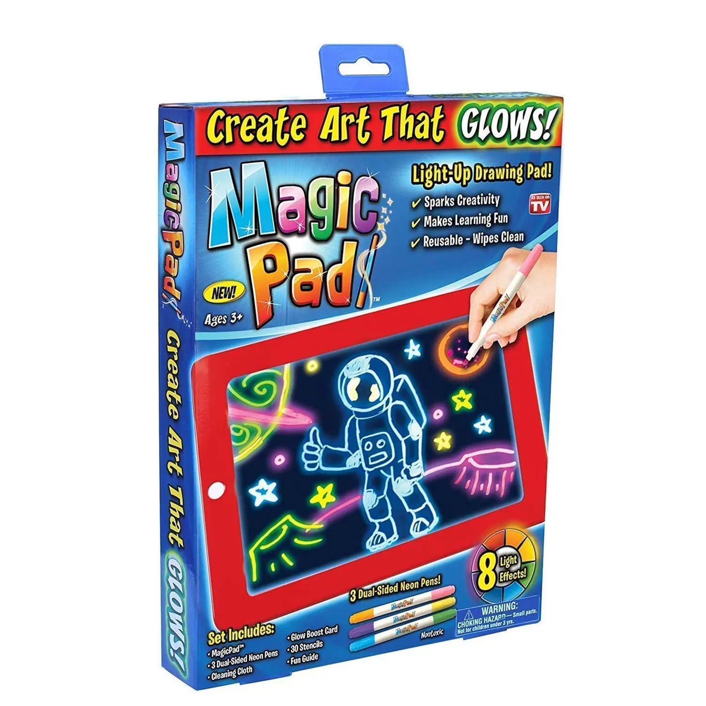 Magic Pad  3D Light Up Drawing Board Doodle Magic Glow Pad for Kids ONUSY