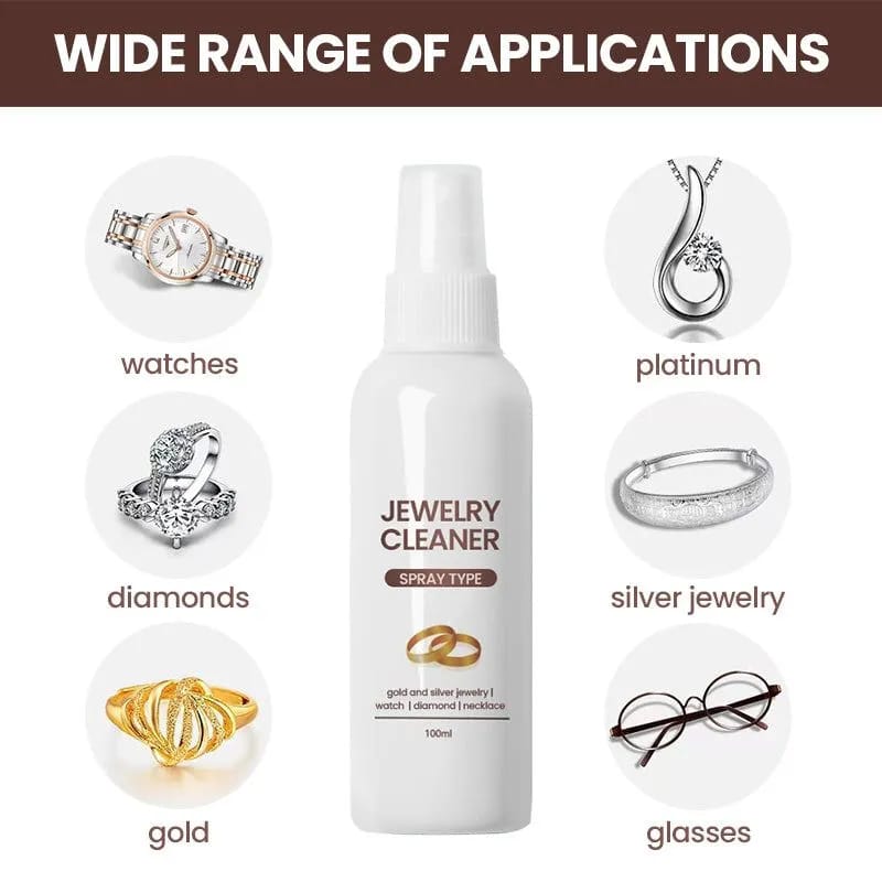 100ml Jewelry Cleaner Diamond Silver Gold Jewelry Cleaning Spray Multifunction Cleaner Non-toxic