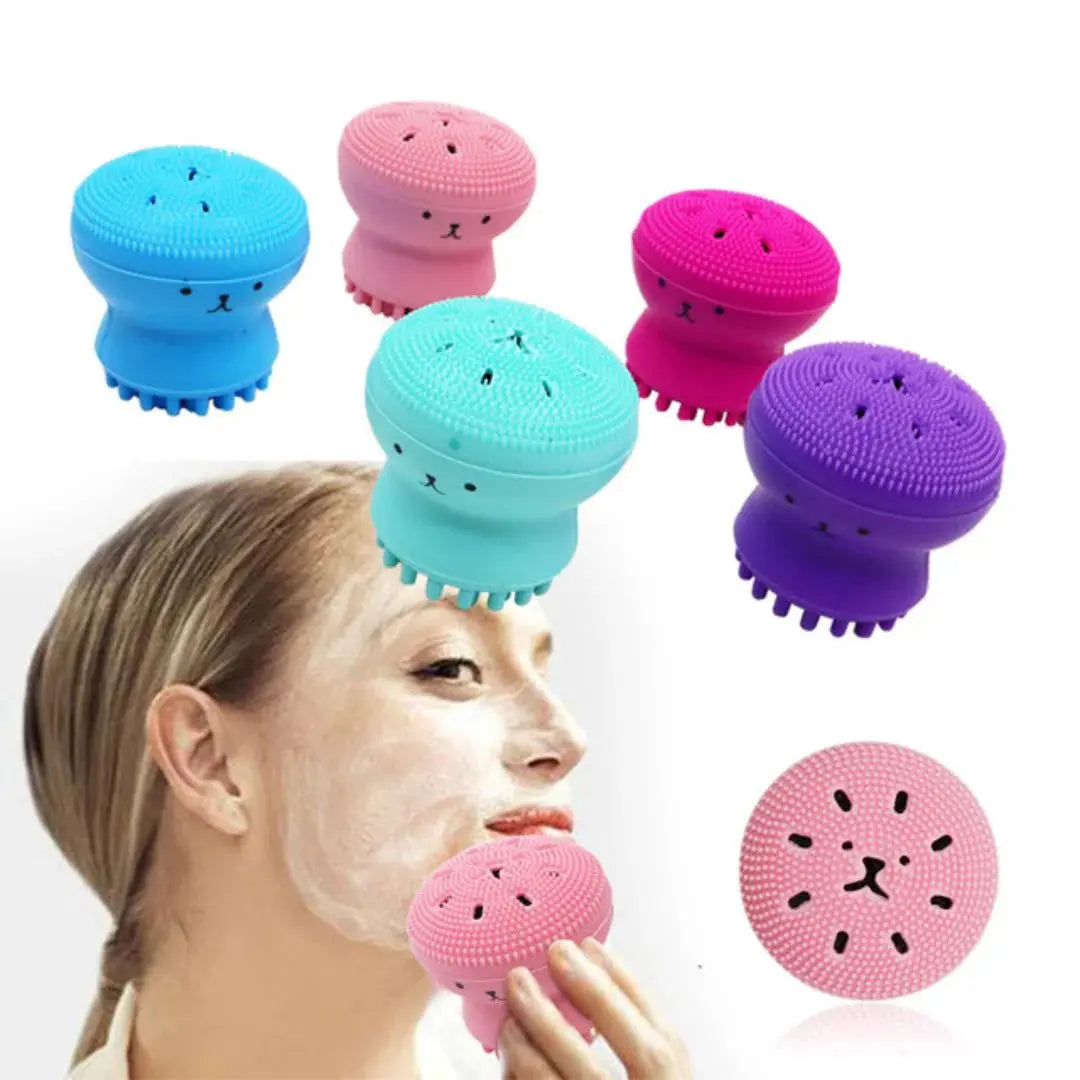 Octopus Silicone Brush – Soft Facial Cleansing & Massage Brush for Deep Cleaning ONUSY.com