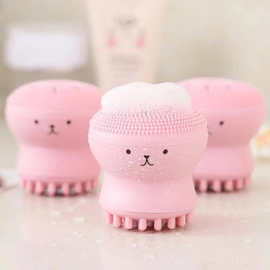 Octopus Silicone Brush – Soft Facial Cleansing & Massage Brush for Deep Cleaning ONUSY.com