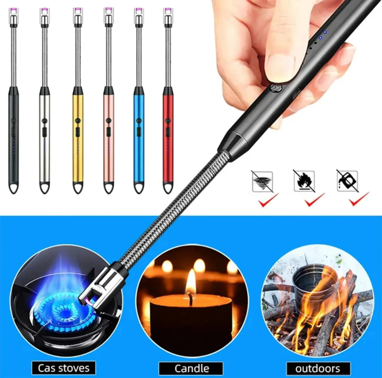 USB Rechargeable Lighter – 360° Flexible Plasma Arc Metal Lighter ONUSY.com