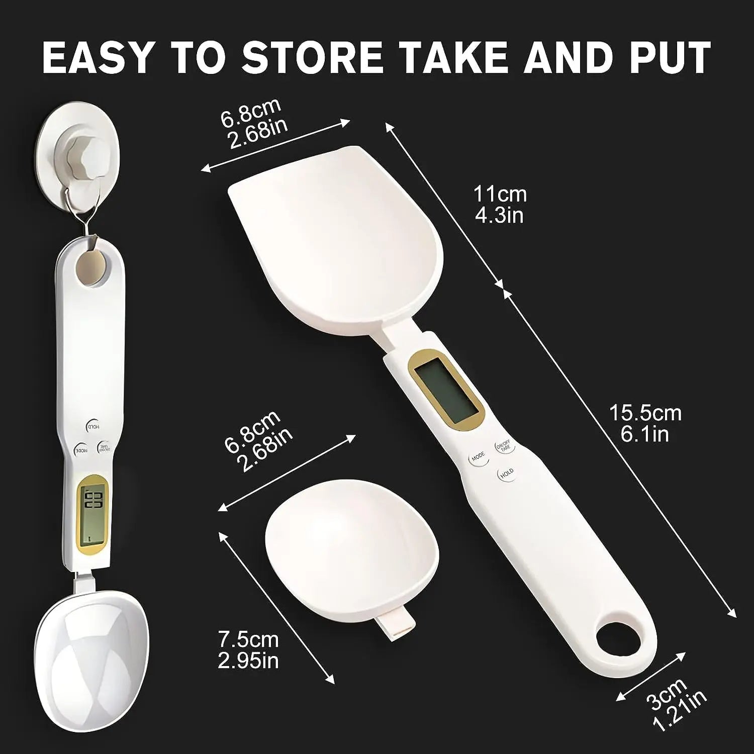Digital Spoon Scale – Electronic Measuring Spoon with LED Display ONUSY.com