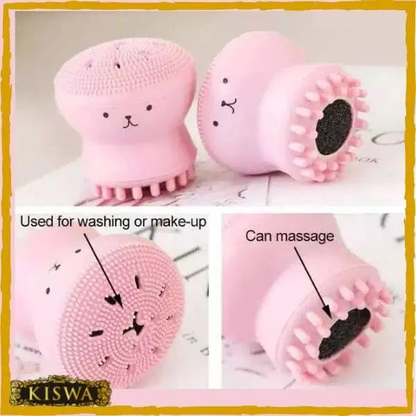 Octopus Silicone Brush – Soft Facial Cleansing & Massage Brush for Deep Cleaning ONUSY.com