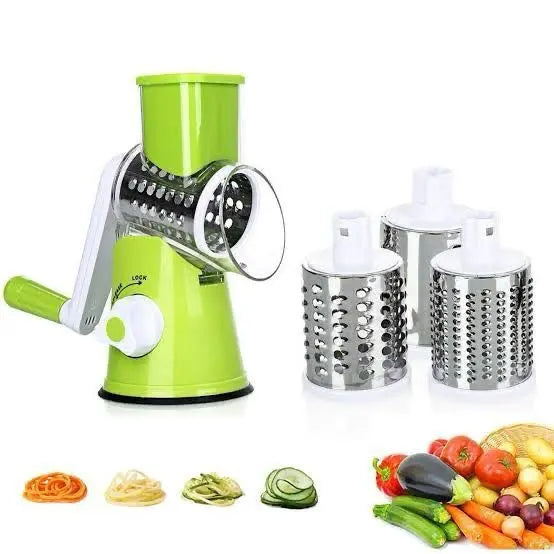 Table Top Drum Multifunctional Roller Vegetable Cutter – Hand Crank Kitchen Shredder & Potato Grater | ONUSY.com