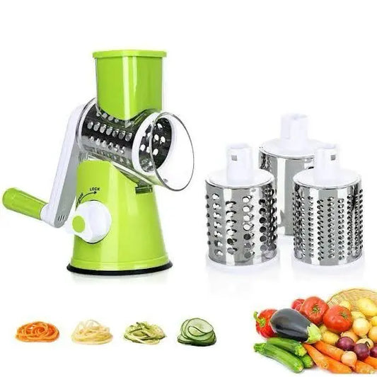 Table Top Drum Multifunctional Roller Vegetable Cutter – Hand Crank Kitchen Shredder & Potato Grater | ONUSY.com