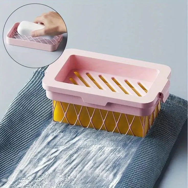 Soap Foaming Box – Portable Soap Holder with Built-in Foam Pump for Bathroom & Travel ONUSY.com