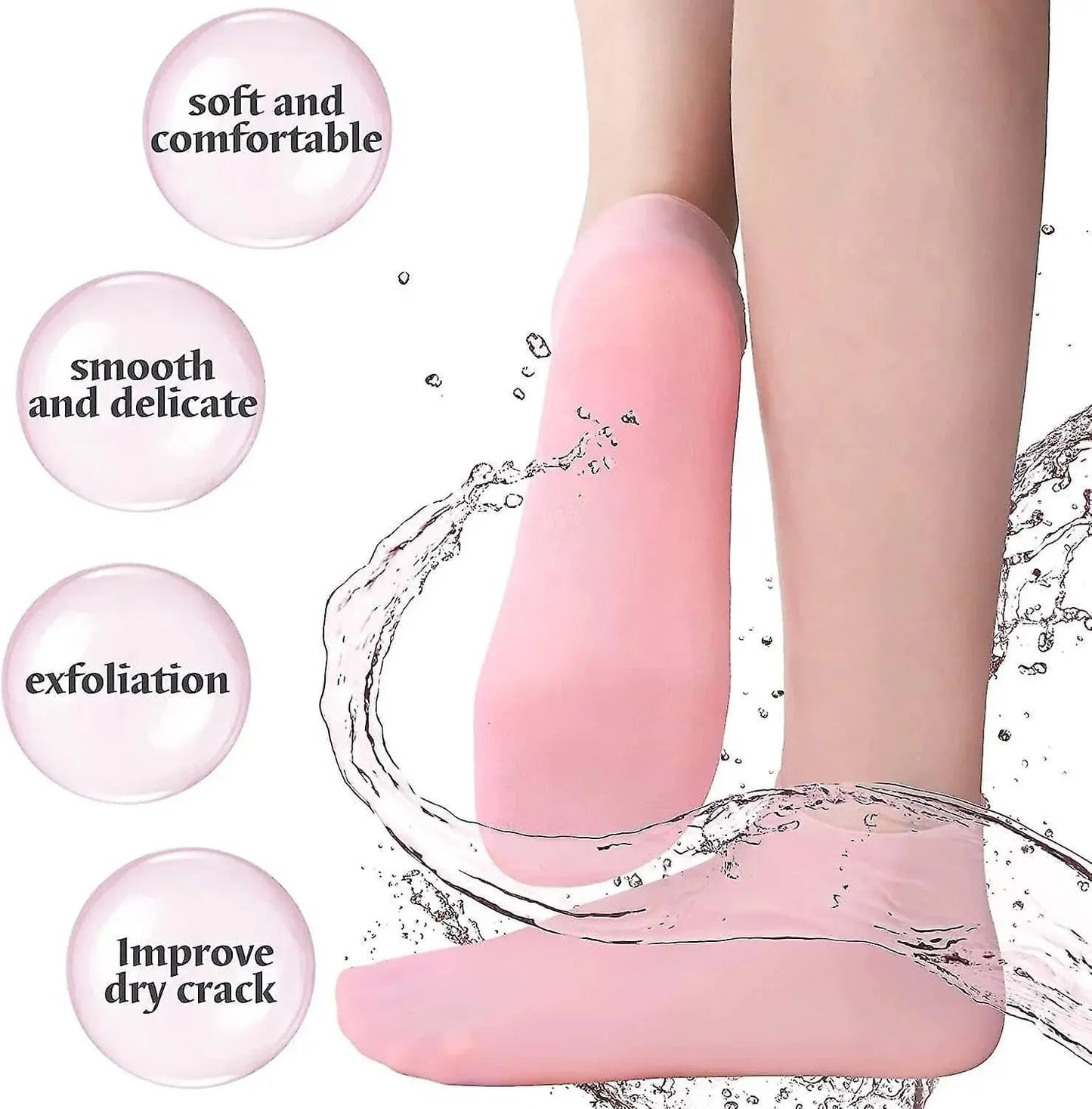 Moisturizing Silicone Socks – Comfortable Jelly Socks for Soft & Smooth Feet ONUSY.com