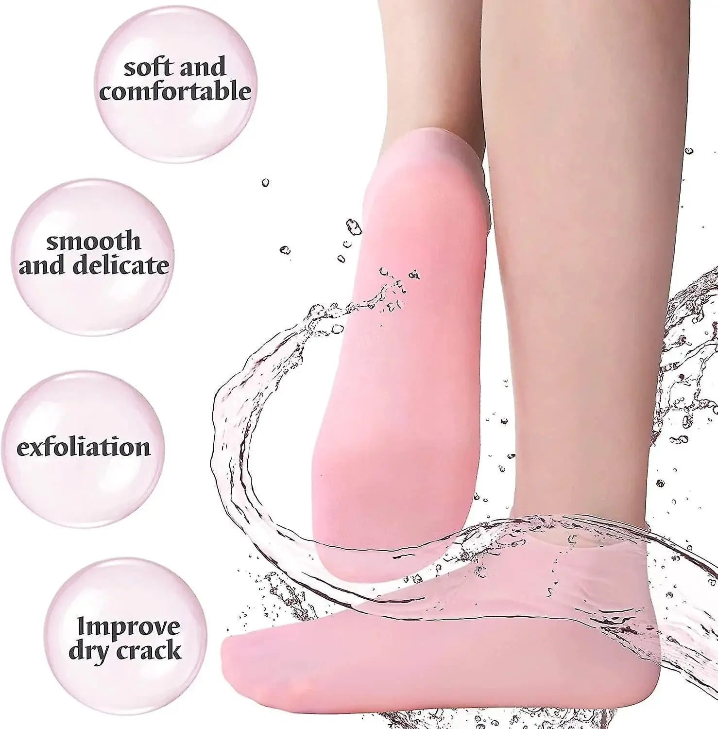 Moisturizing Silicone Socks – Comfortable Jelly Socks for Soft & Smooth Feet ONUSY.com