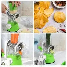 Table Top Drum Multifunctional Roller Vegetable Cutter – Hand Crank Kitchen Shredder & Potato Grater | ONUSY.com